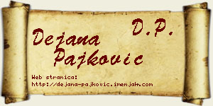 Dejana Pajković vizit kartica